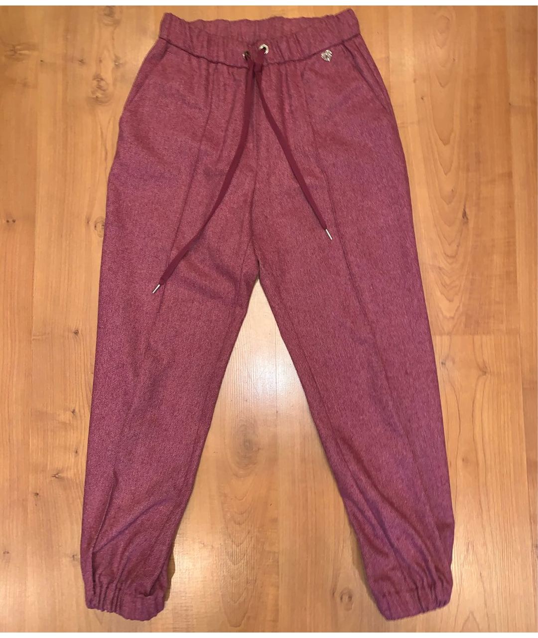 TWIN-SET Красные шерстяные брюки узкие, фото 7