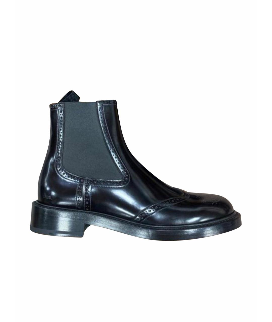 CHRISTIAN DIOR PRE-OWNED Черные кожаные высокие ботинки, фото 1
