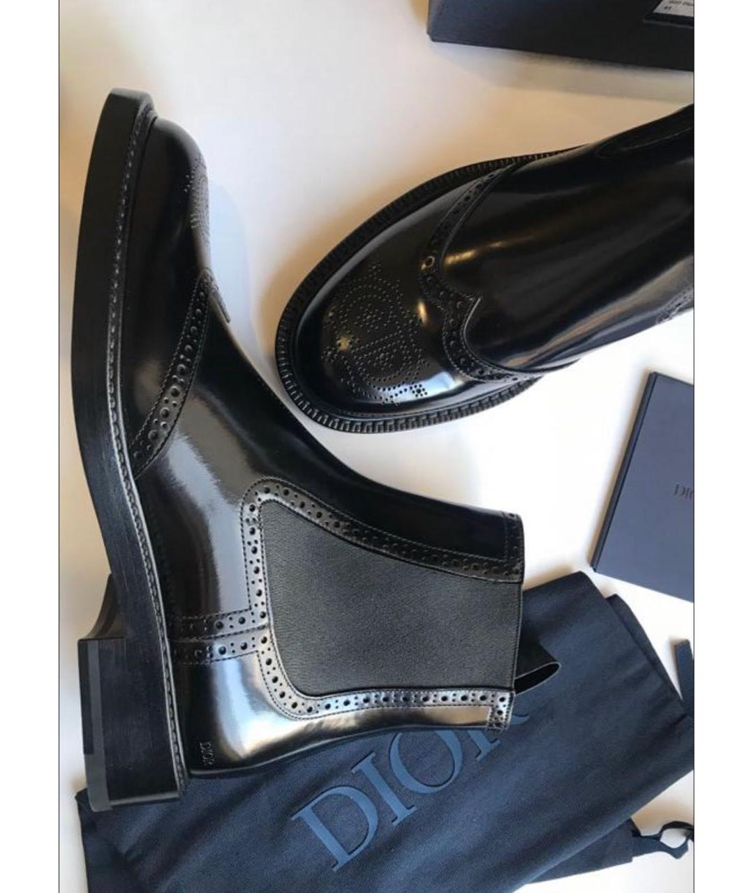 CHRISTIAN DIOR PRE-OWNED Черные кожаные высокие ботинки, фото 2