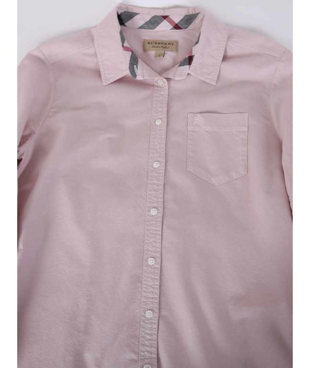 BURBERRY Розовая хлопковая рубашка, фото 3