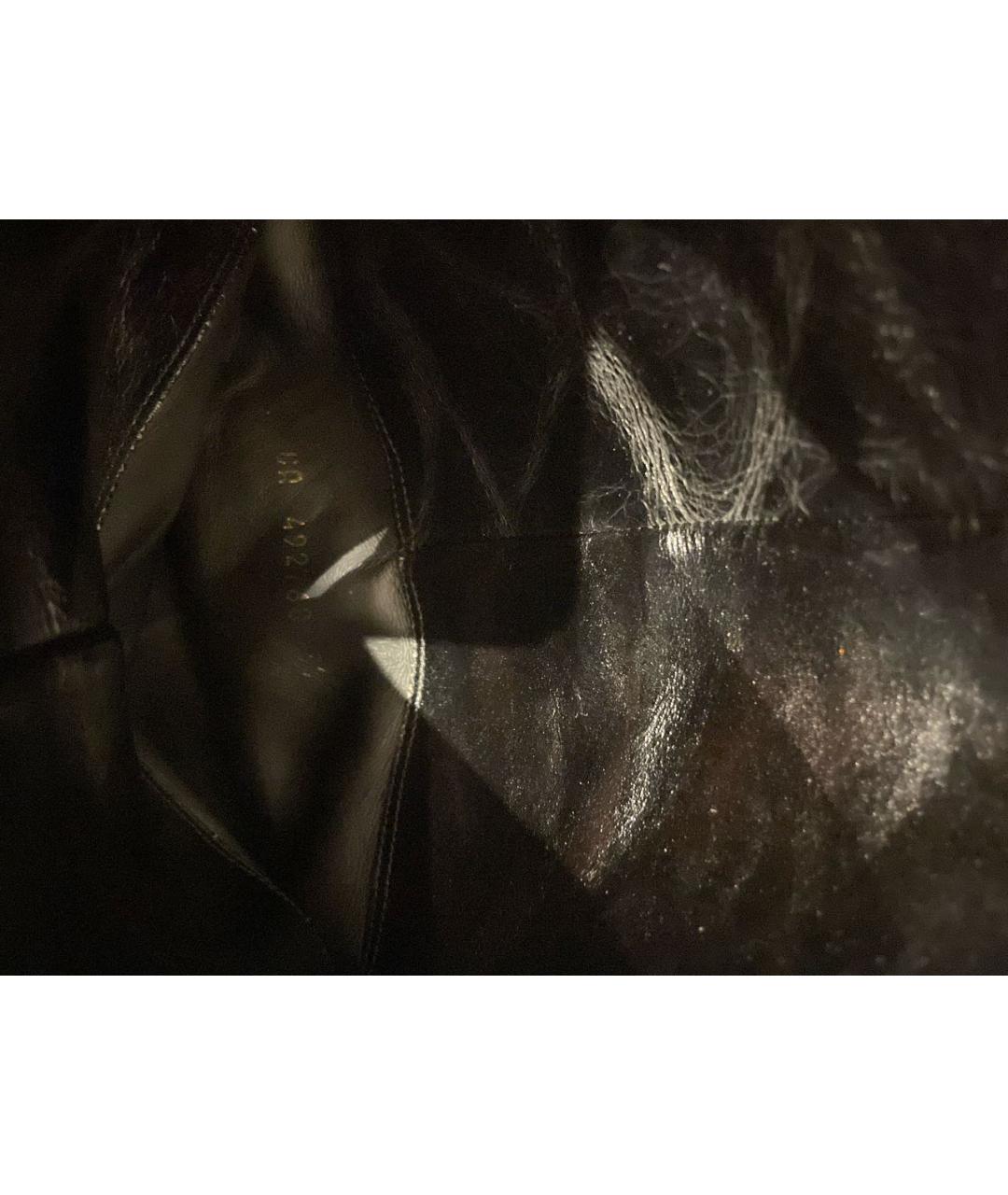 SAINT LAURENT Черные кожаные ботфорты, фото 7
