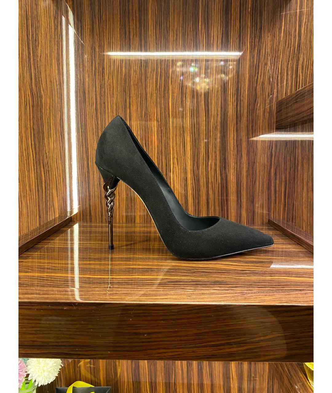 LE SILLA Черные замшевые туфли, фото 3