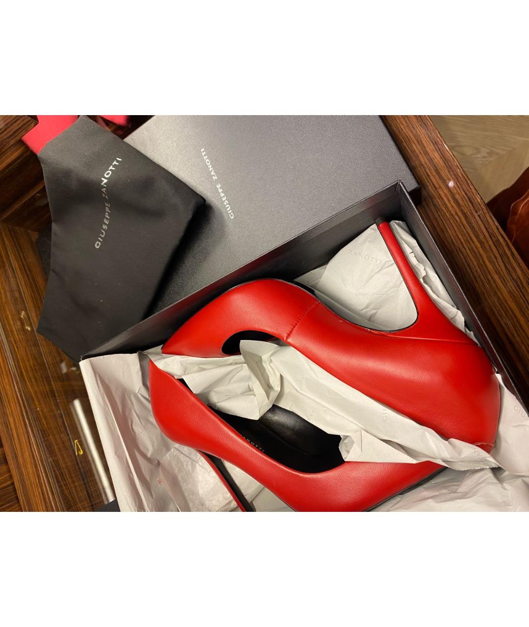 GIUSEPPE ZANOTTI DESIGN Красные кожаные туфли, фото 4