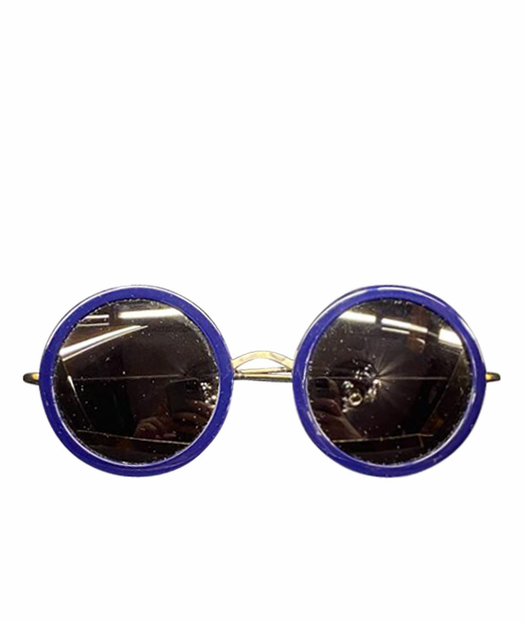 LINDA FARROW Темно-синие пластиковые солнцезащитные очки, фото 1