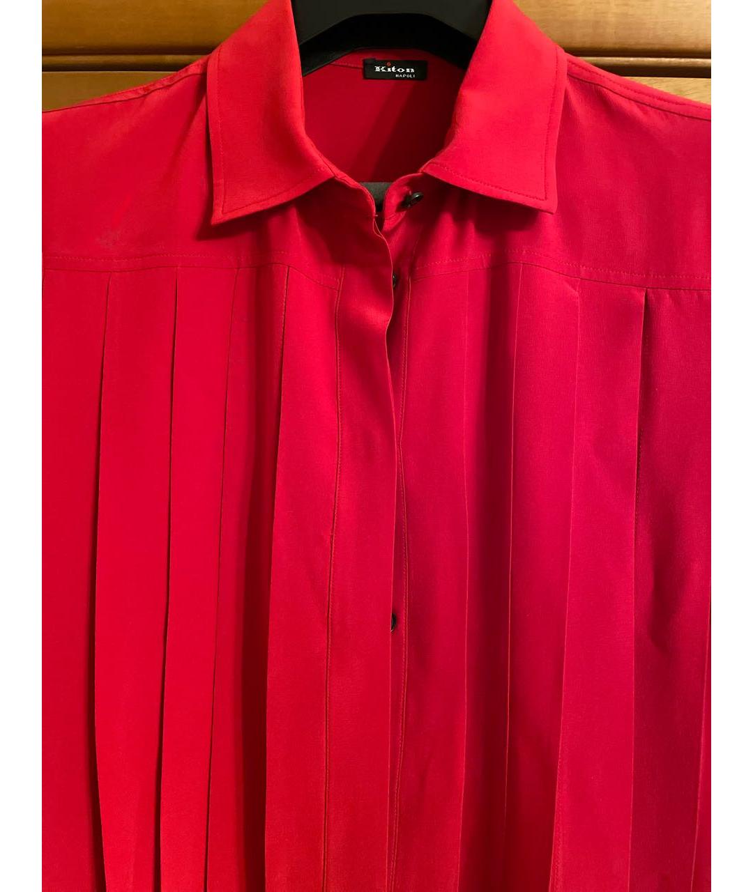 KITON Красное шелковое повседневное платье, фото 4