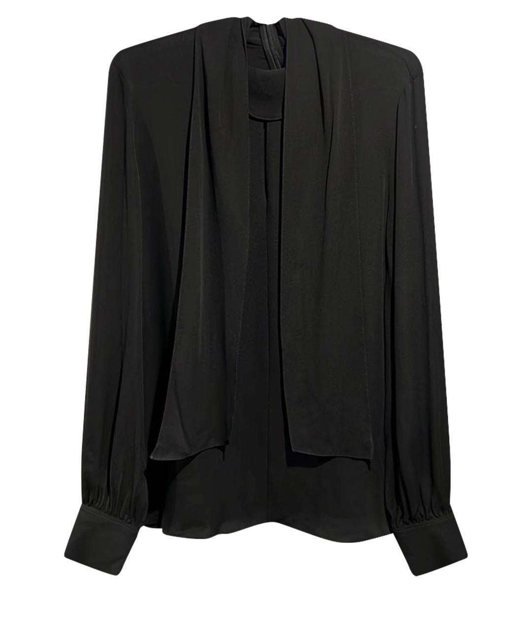 THEORY Черная шелковая блузы, фото 1