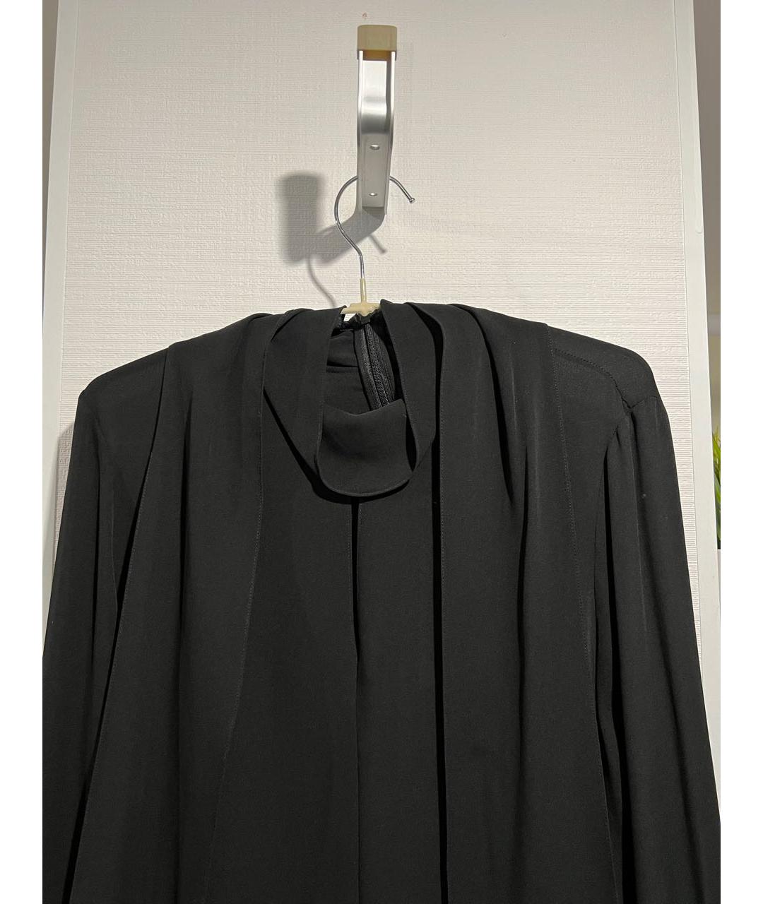 THEORY Черная шелковая блузы, фото 3