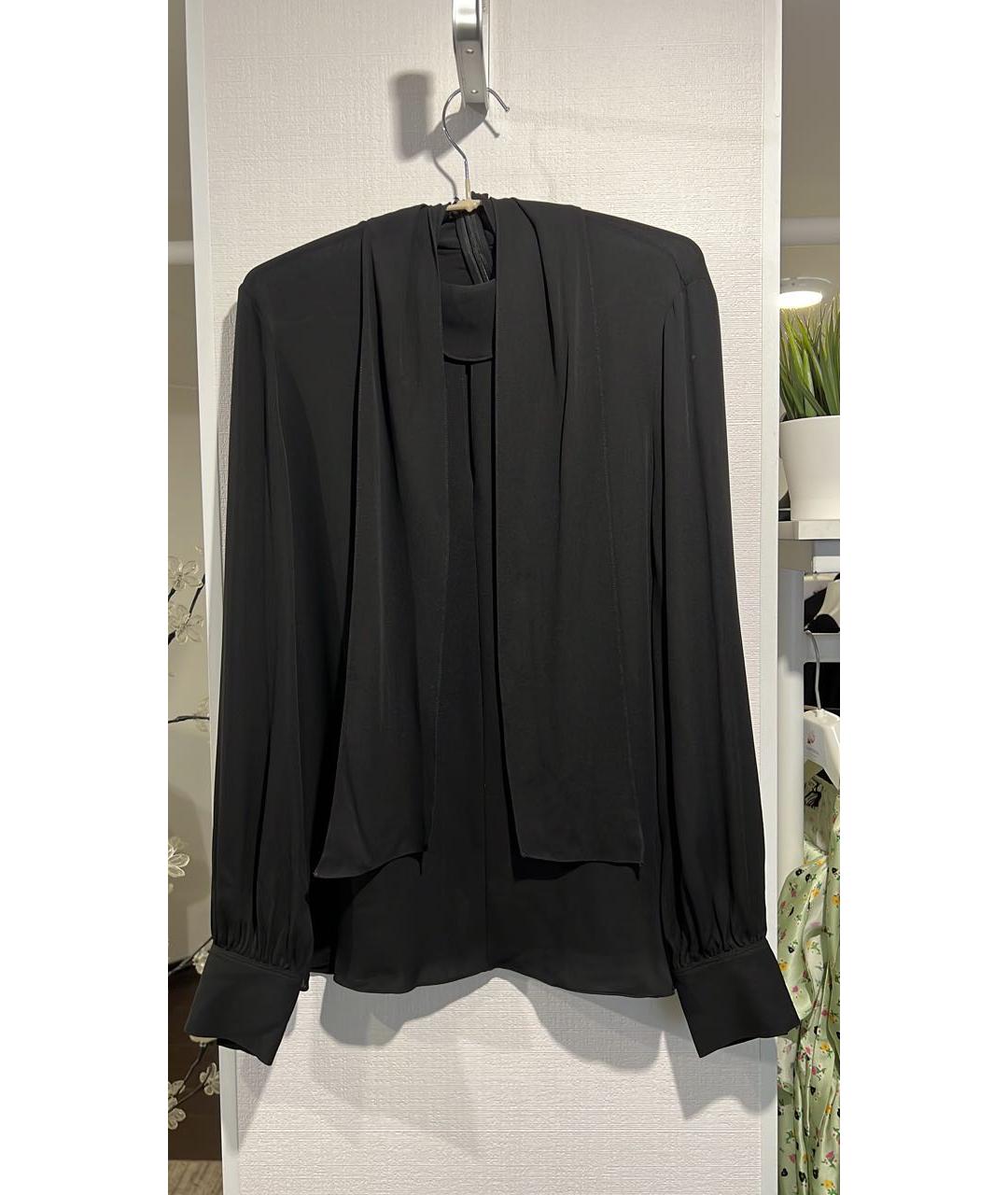 THEORY Черная шелковая блузы, фото 8