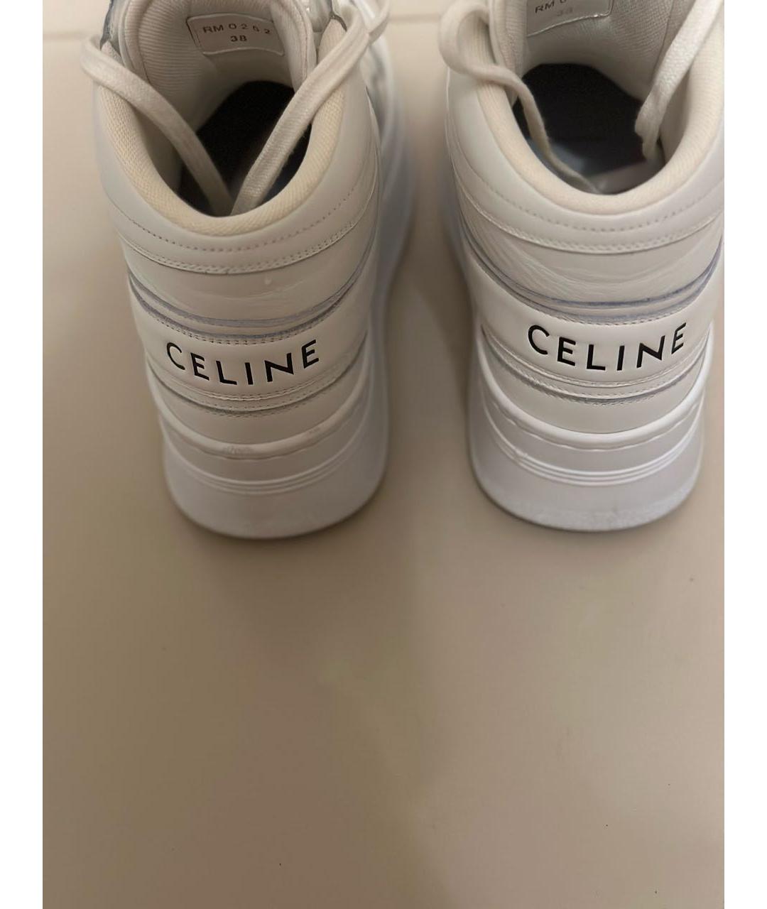 CELINE PRE-OWNED Белые кожаные кеды, фото 6