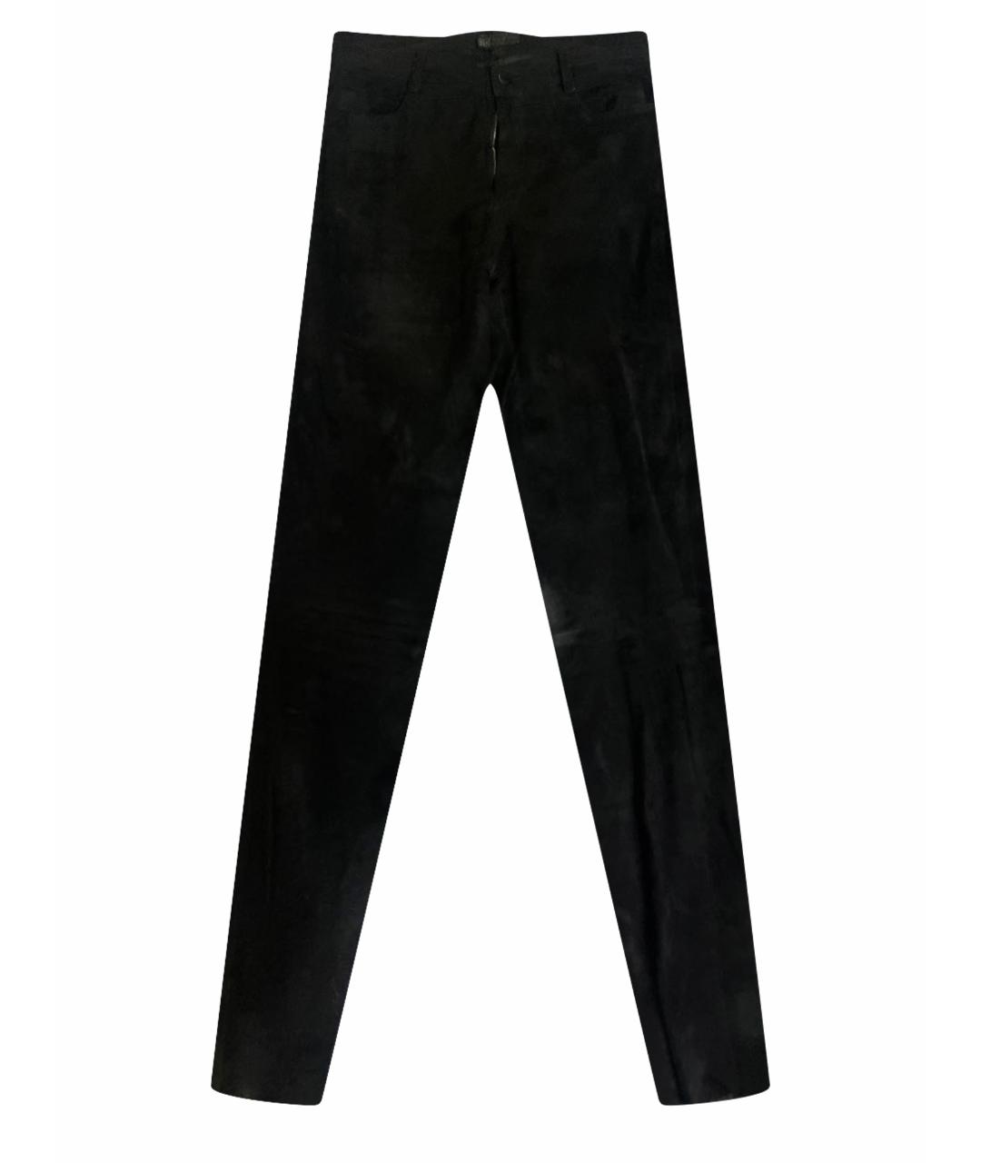 DROME Черные замшевые брюки узкие, фото 1