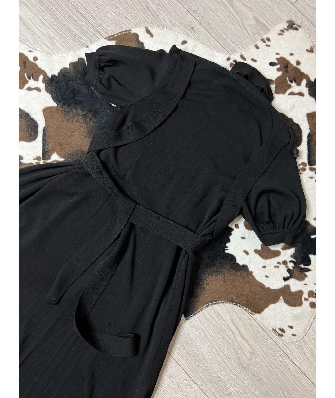 CELINE Черное шерстяное платье, фото 4