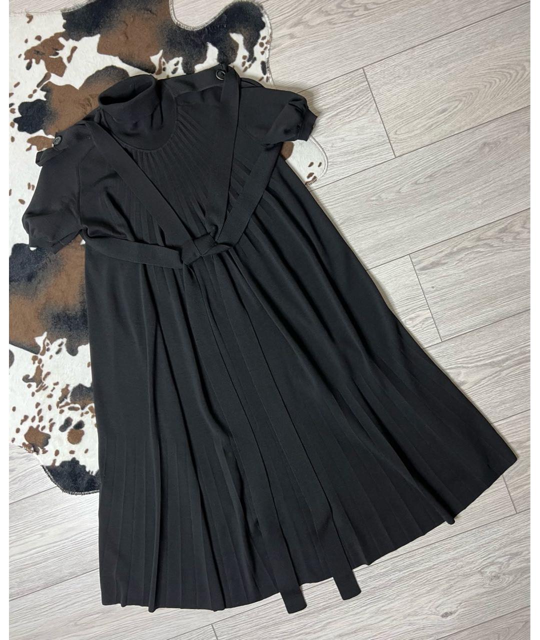 CELINE Черное шерстяное платье, фото 2
