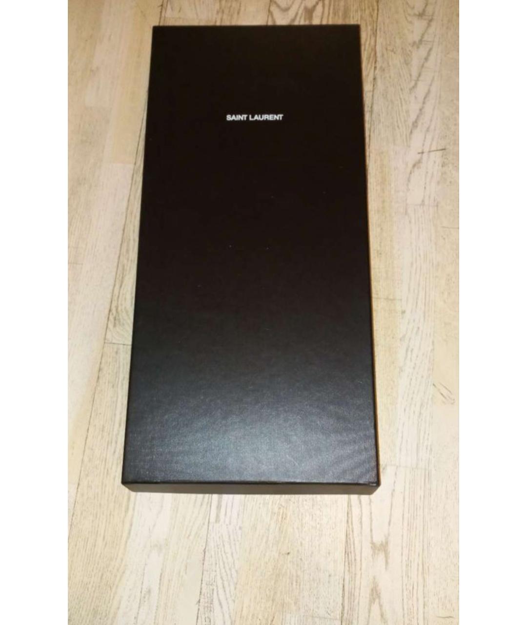 SAINT LAURENT Черные кожаные сапоги, фото 8