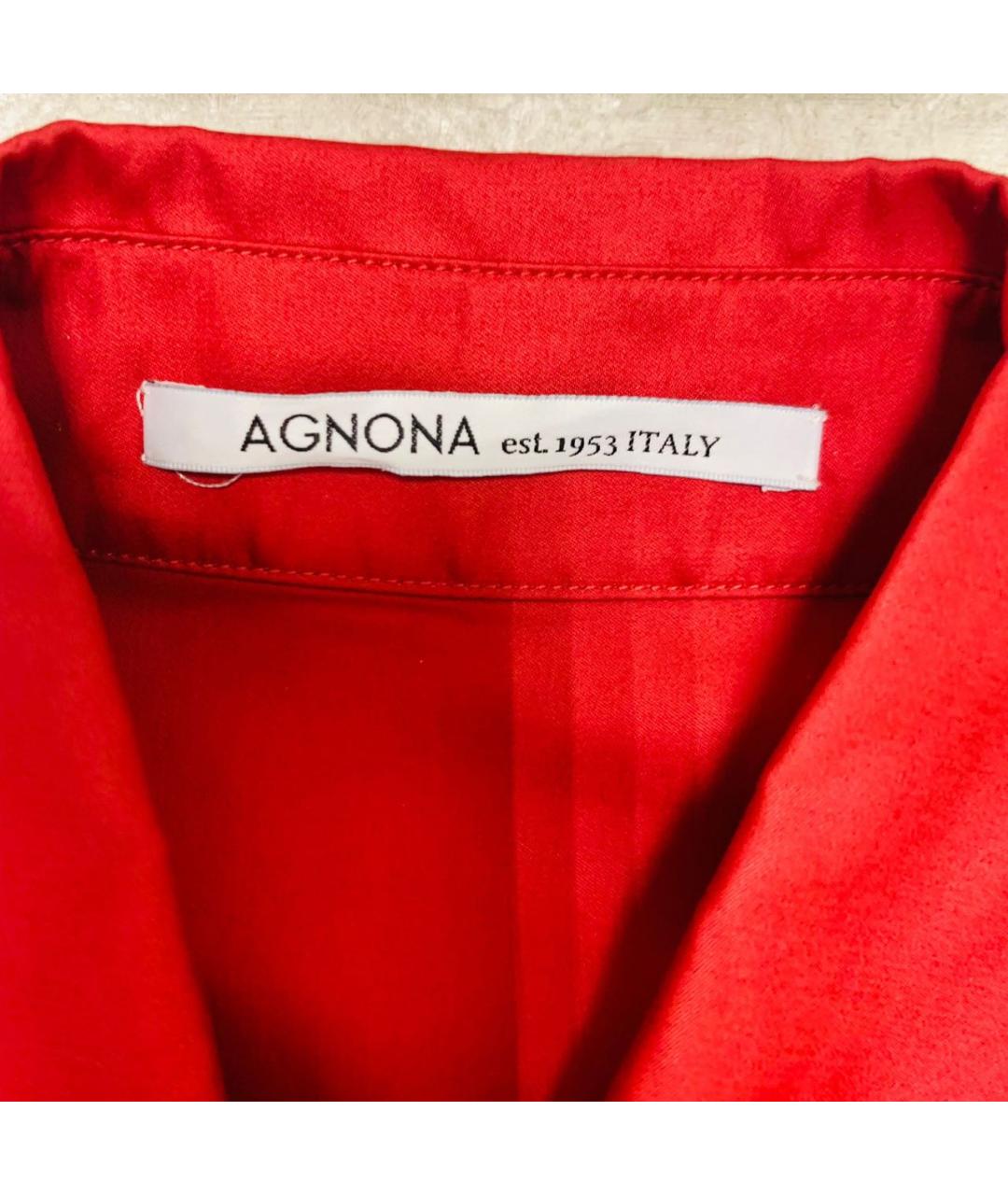AGNONA Бордовая хлопковая блузы, фото 3