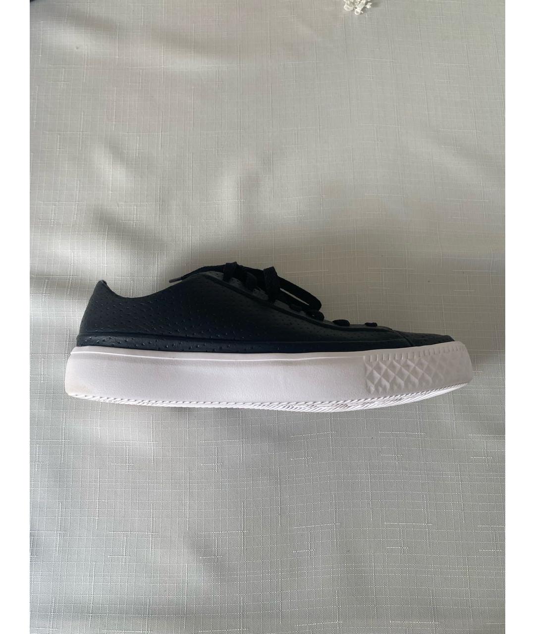 CONVERSE Черные кожаные низкие кроссовки / кеды, фото 6