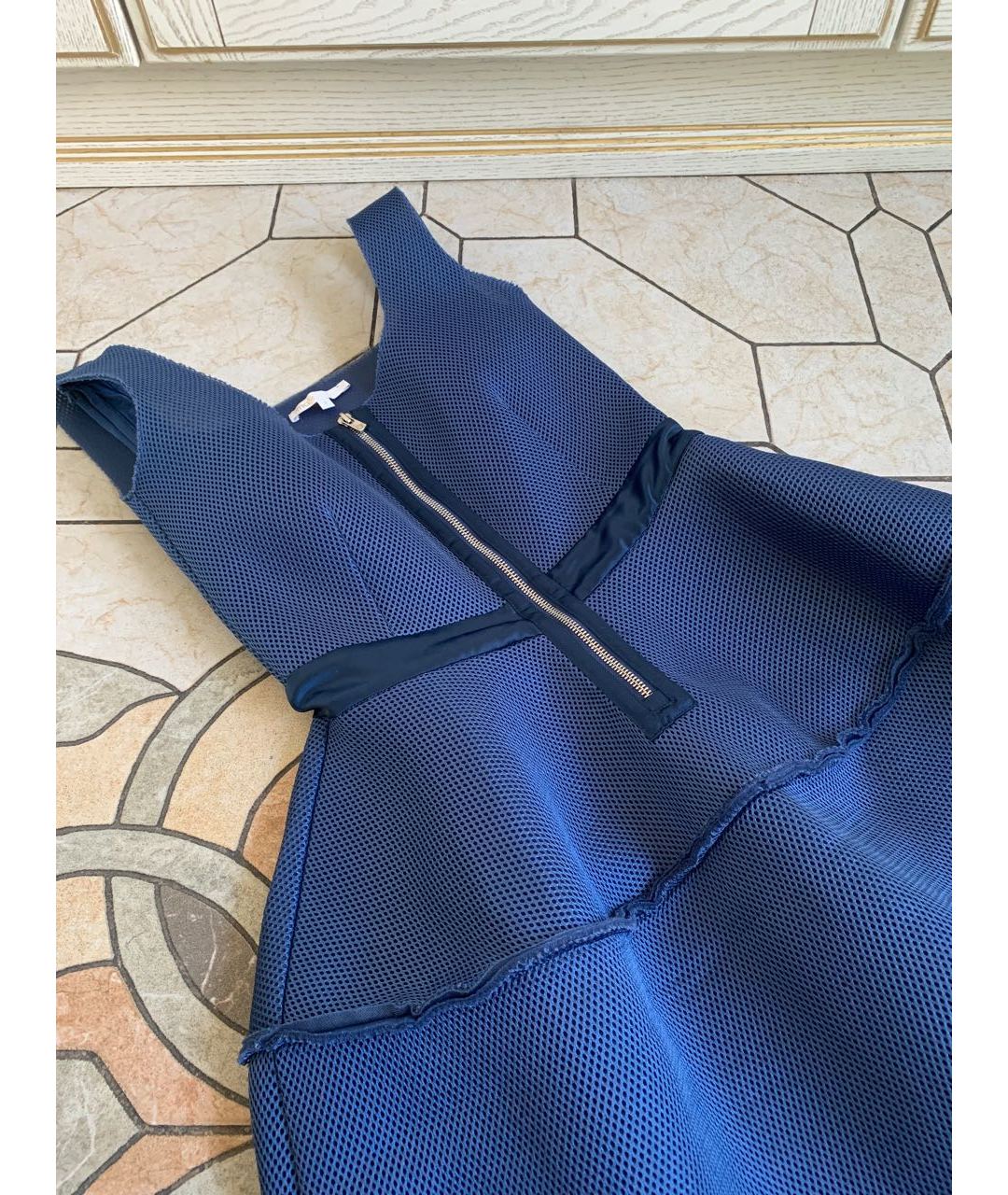 MAJE Темно-синее коктейльное платье, фото 3