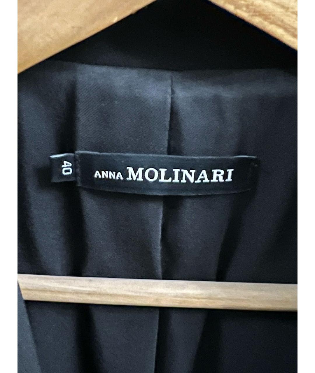 ANNA MOLINARI Черное шерстяное платье, фото 3