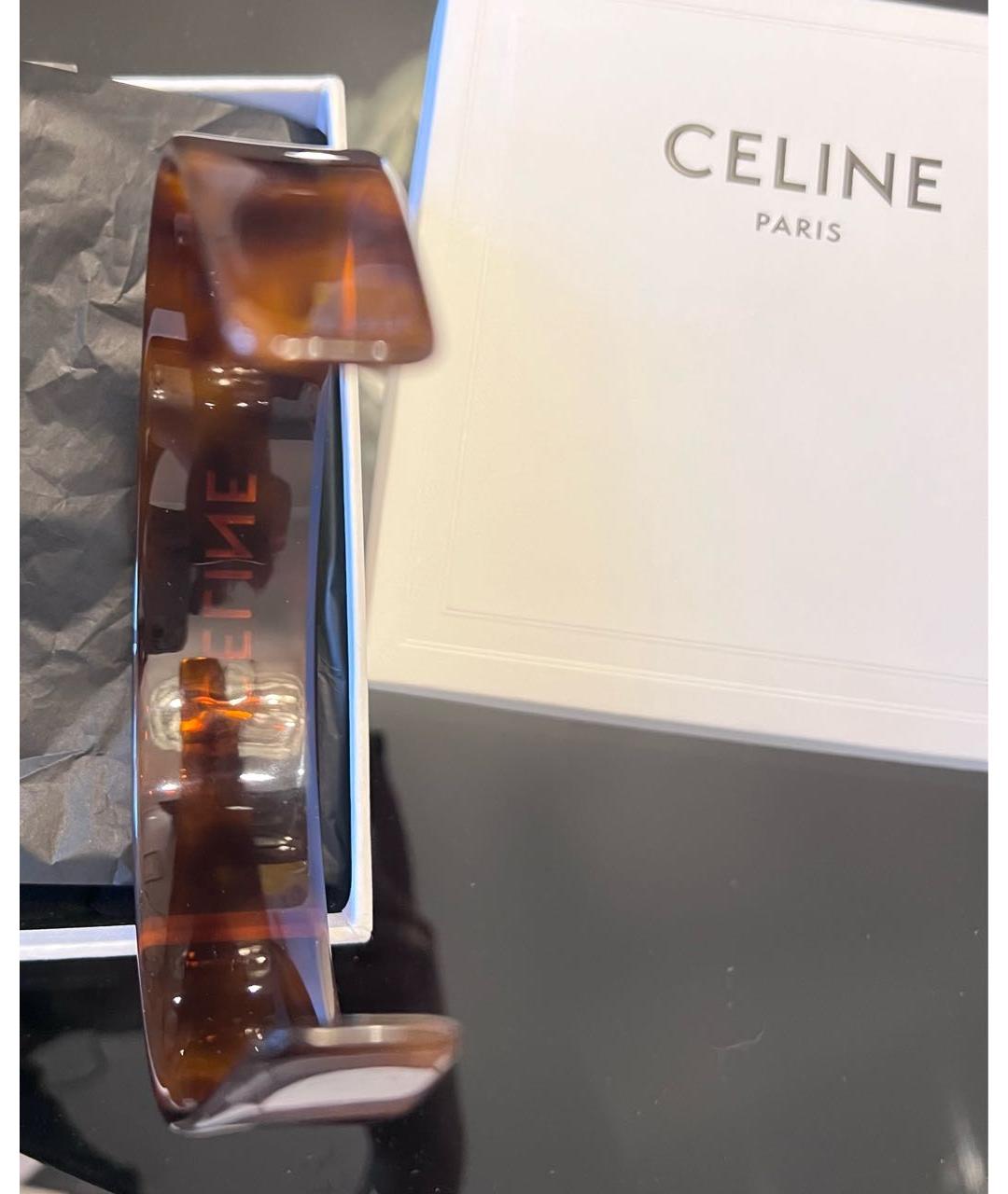 CELINE Коричневый ободок, фото 5