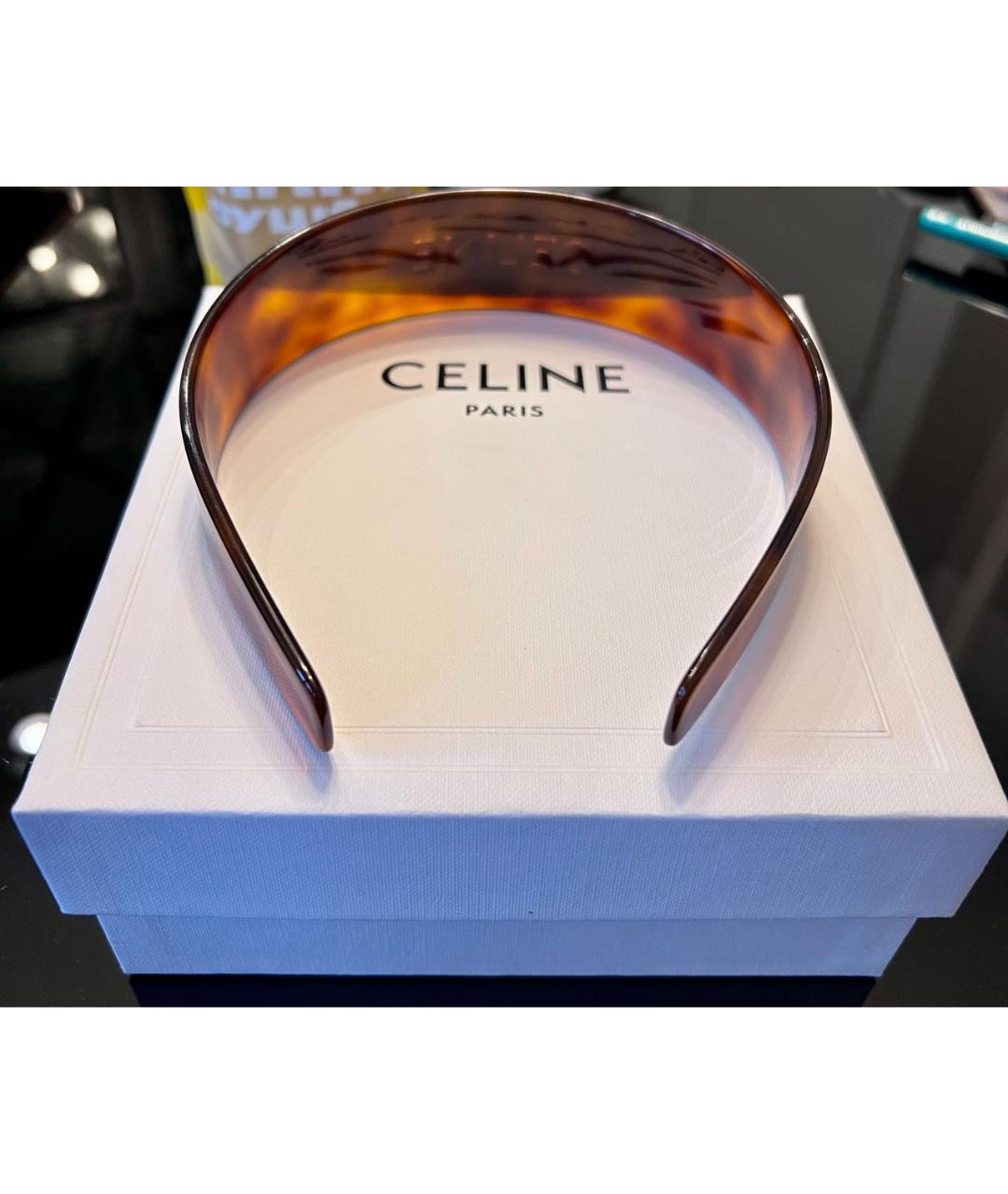 CELINE Коричневый ободок, фото 2