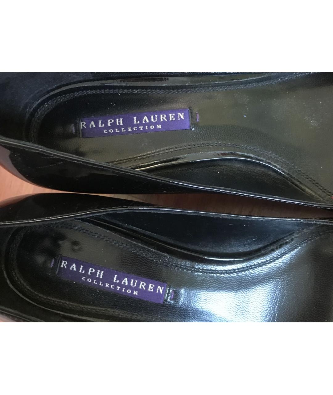 RALPH LAUREN COLLECTION Черные туфли из лакированной кожи, фото 4