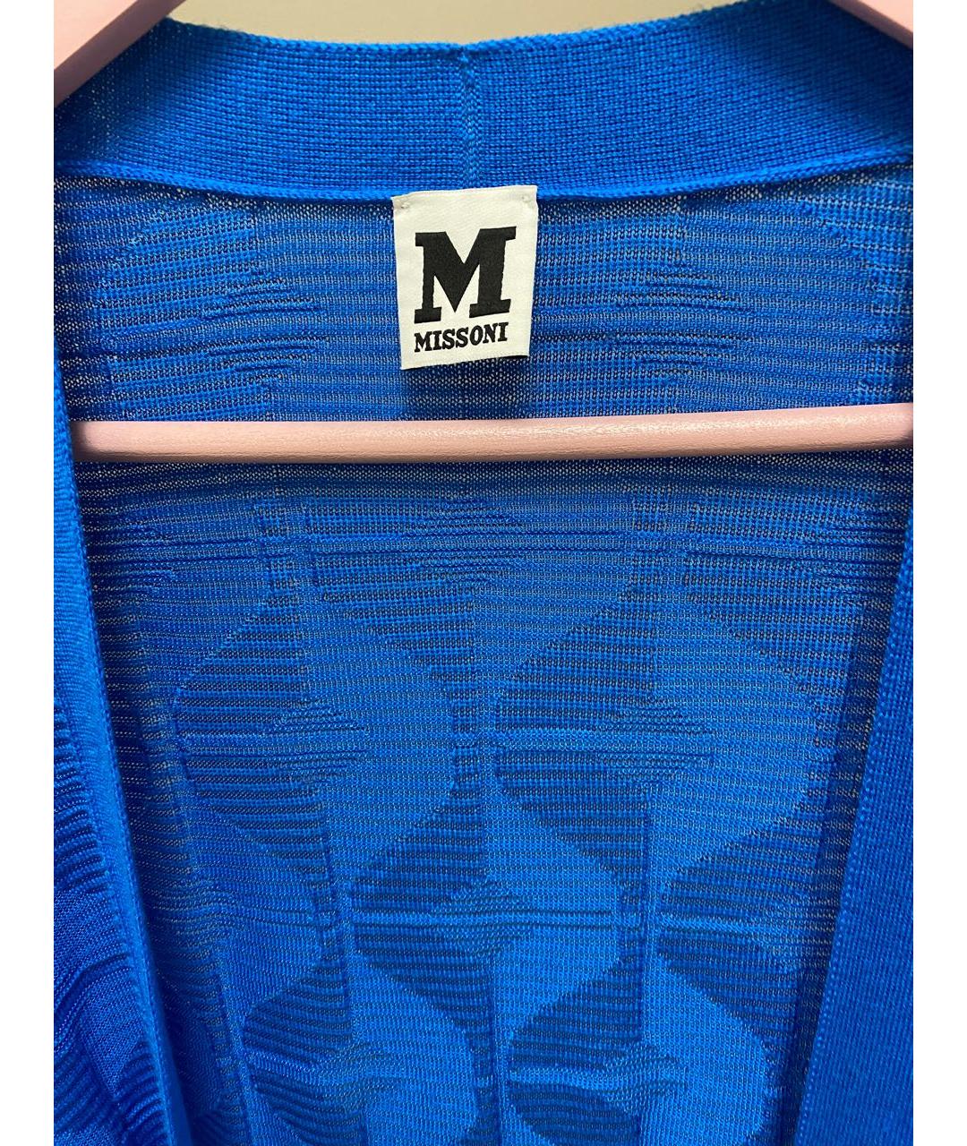 M MISSONI Синий вискозный кардиган, фото 4