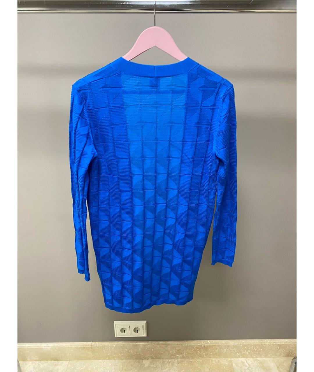 M MISSONI Синий вискозный кардиган, фото 2