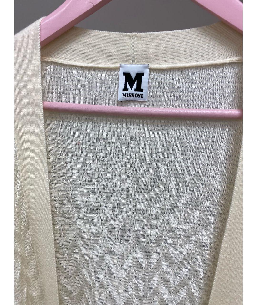 M MISSONI Белый вискозный кардиган, фото 3