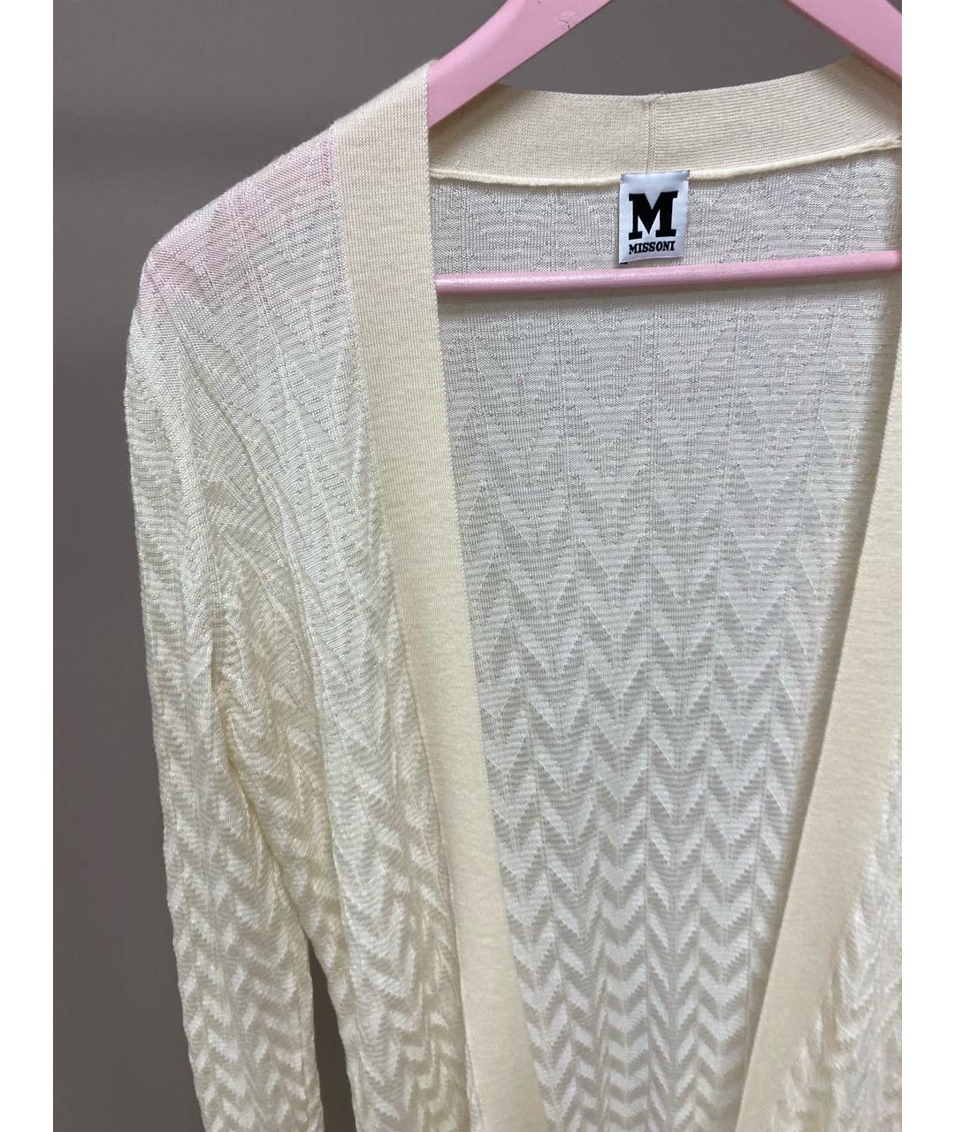 M MISSONI Белый вискозный кардиган, фото 4