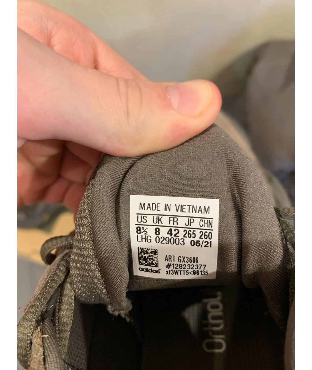 ADIDAS YEEZY Коричневые замшевые кроссовки, фото 6