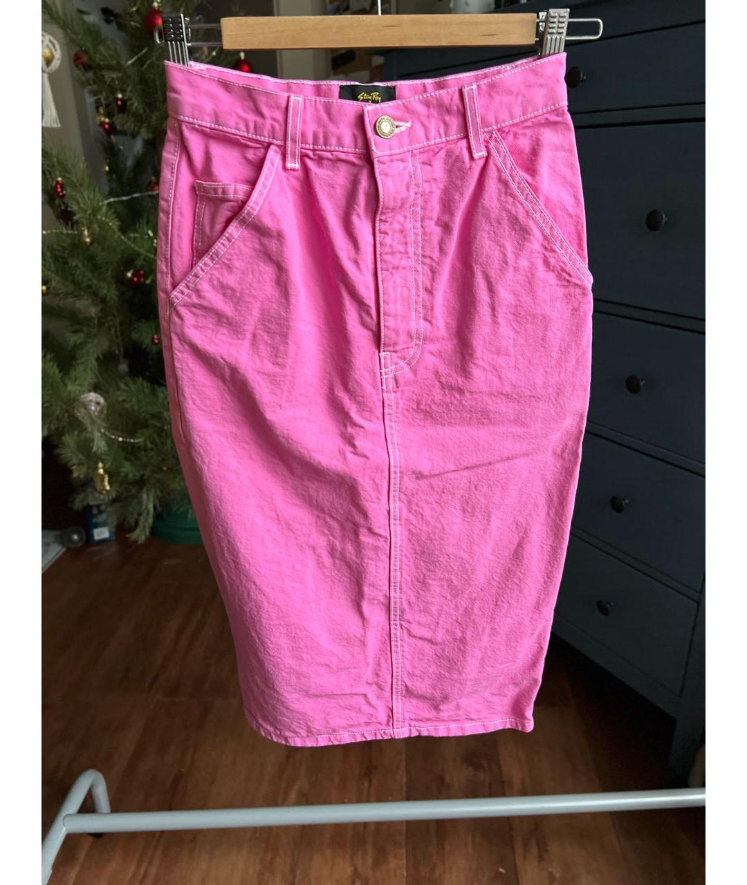 MARC JACOBS Розовая хлопковая юбка миди, фото 3