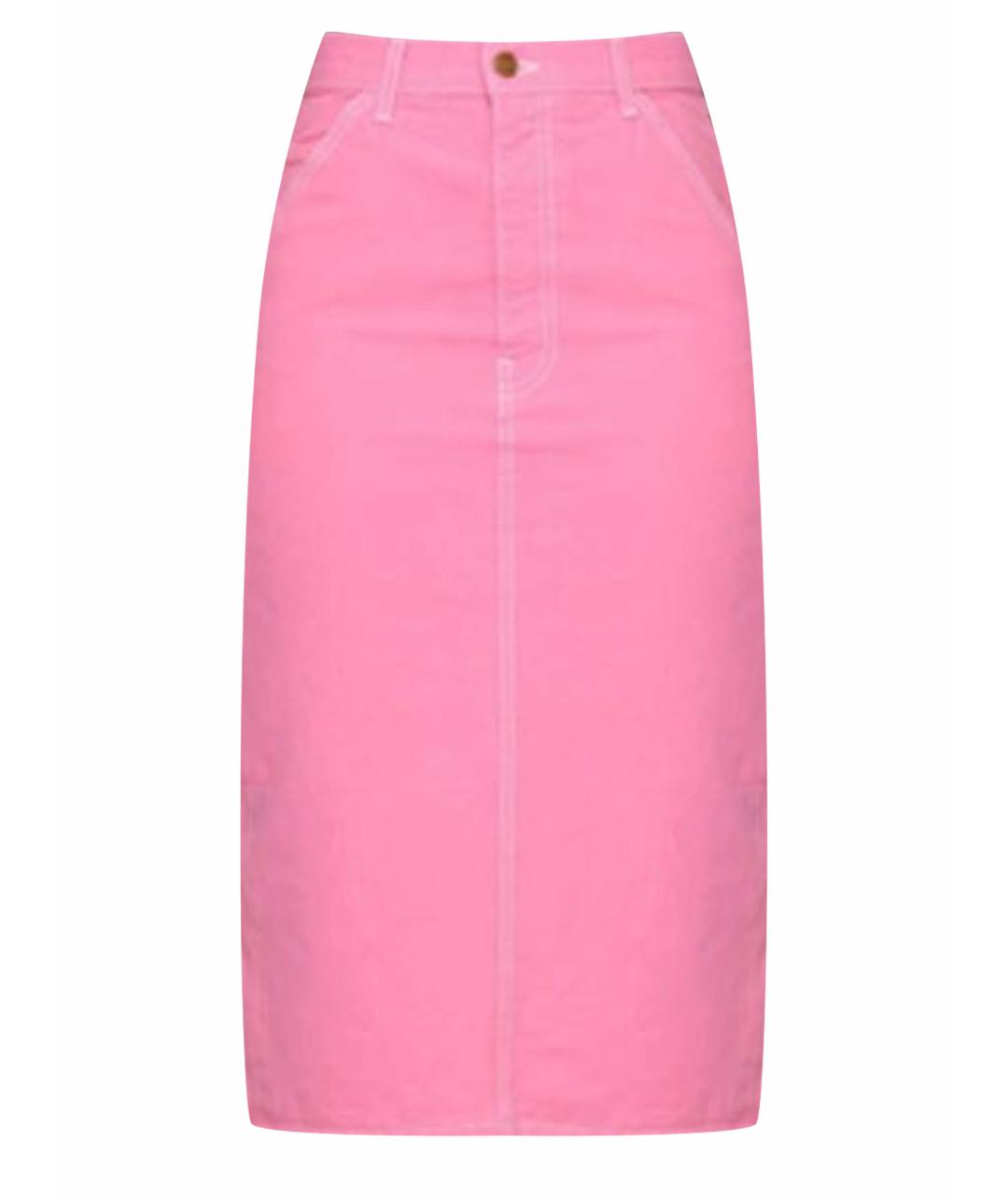 MARC JACOBS Розовая хлопковая юбка миди, фото 1