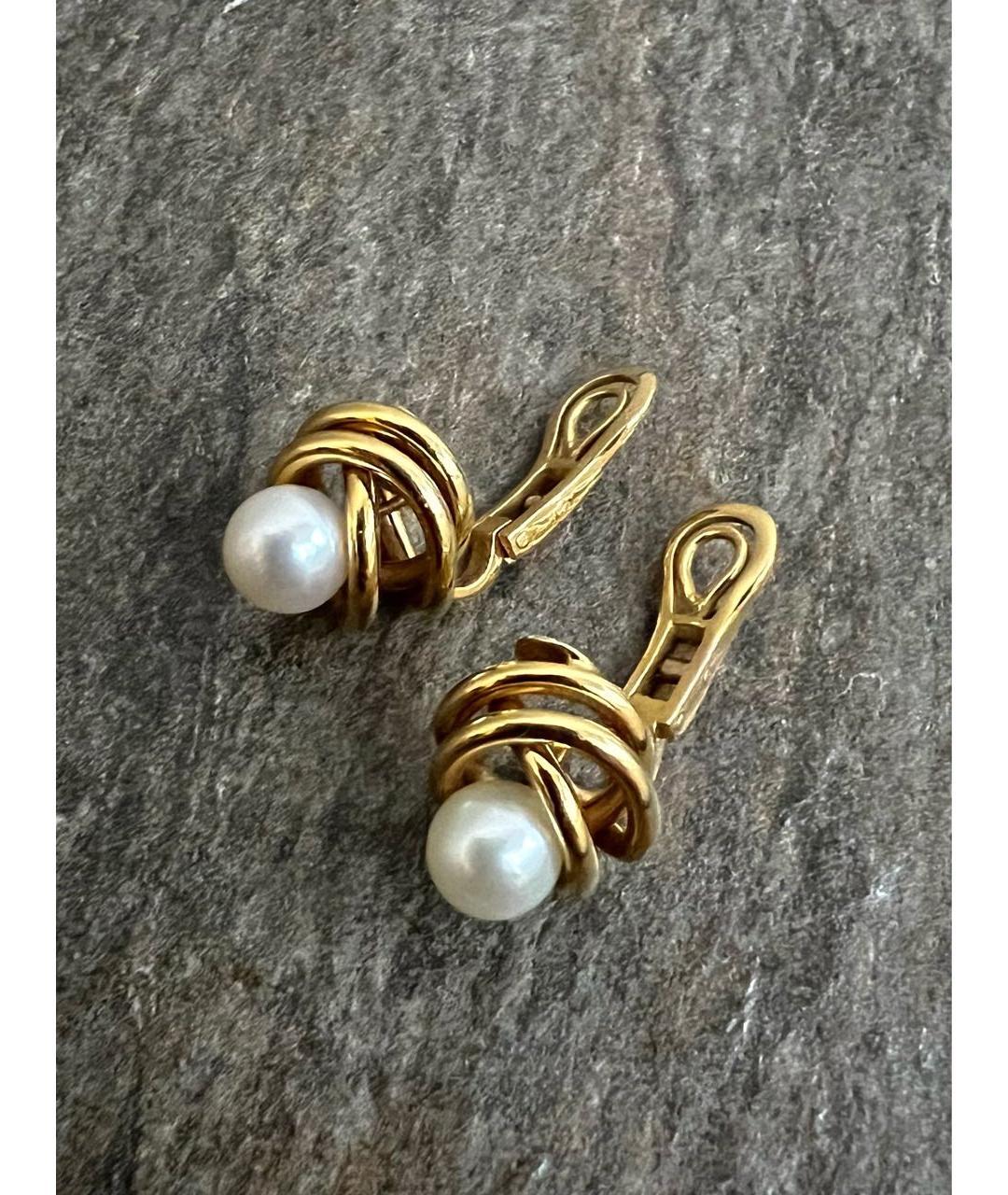 TIFFANY&CO Желтые серьги из желтого золота, фото 5