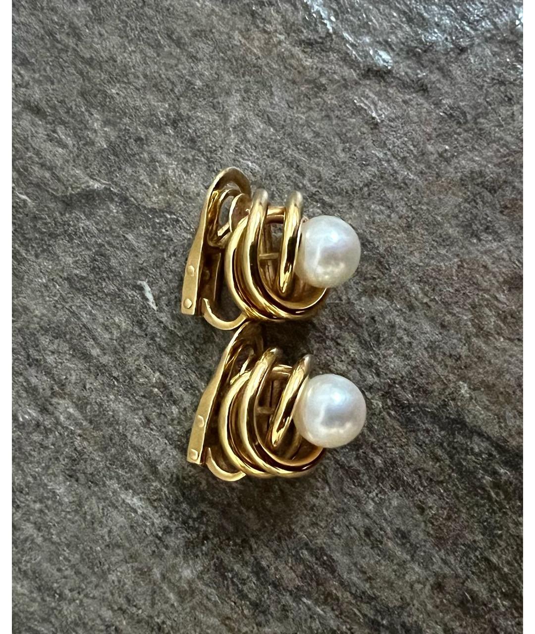 TIFFANY&CO Желтые серьги из желтого золота, фото 4