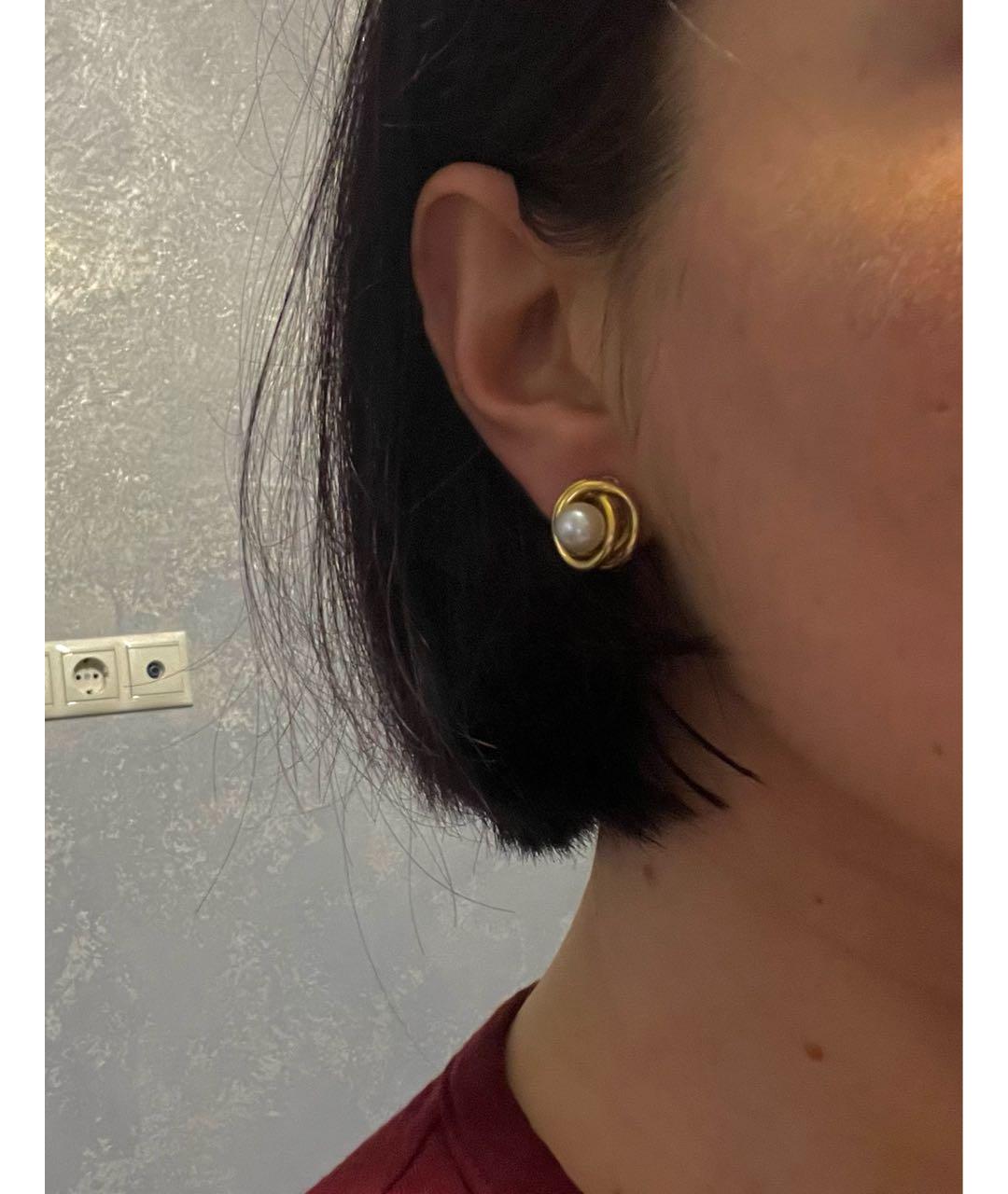 TIFFANY&CO Желтые серьги из желтого золота, фото 7