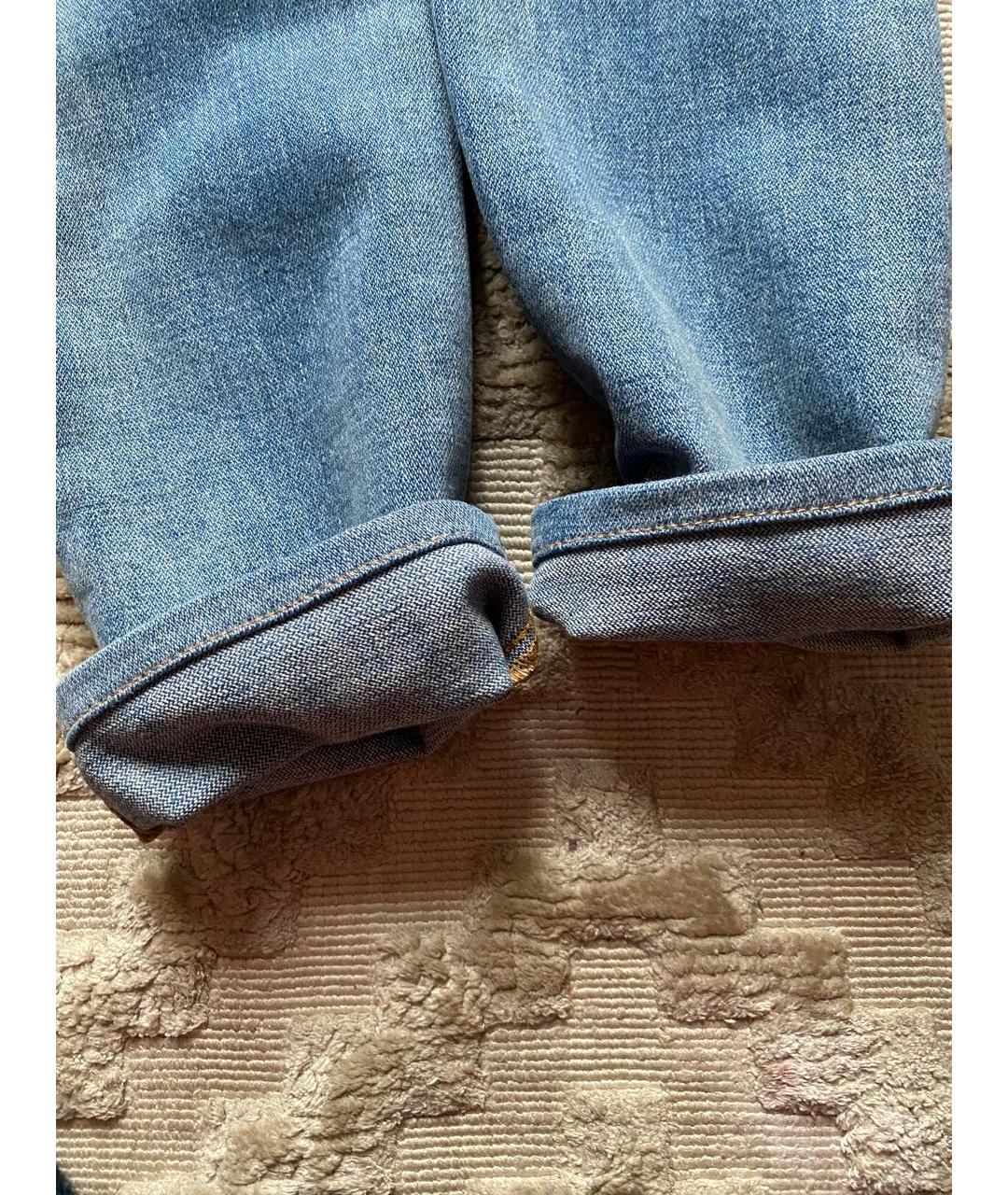 GUCCI Синие хлопковые джинсы слим, фото 8