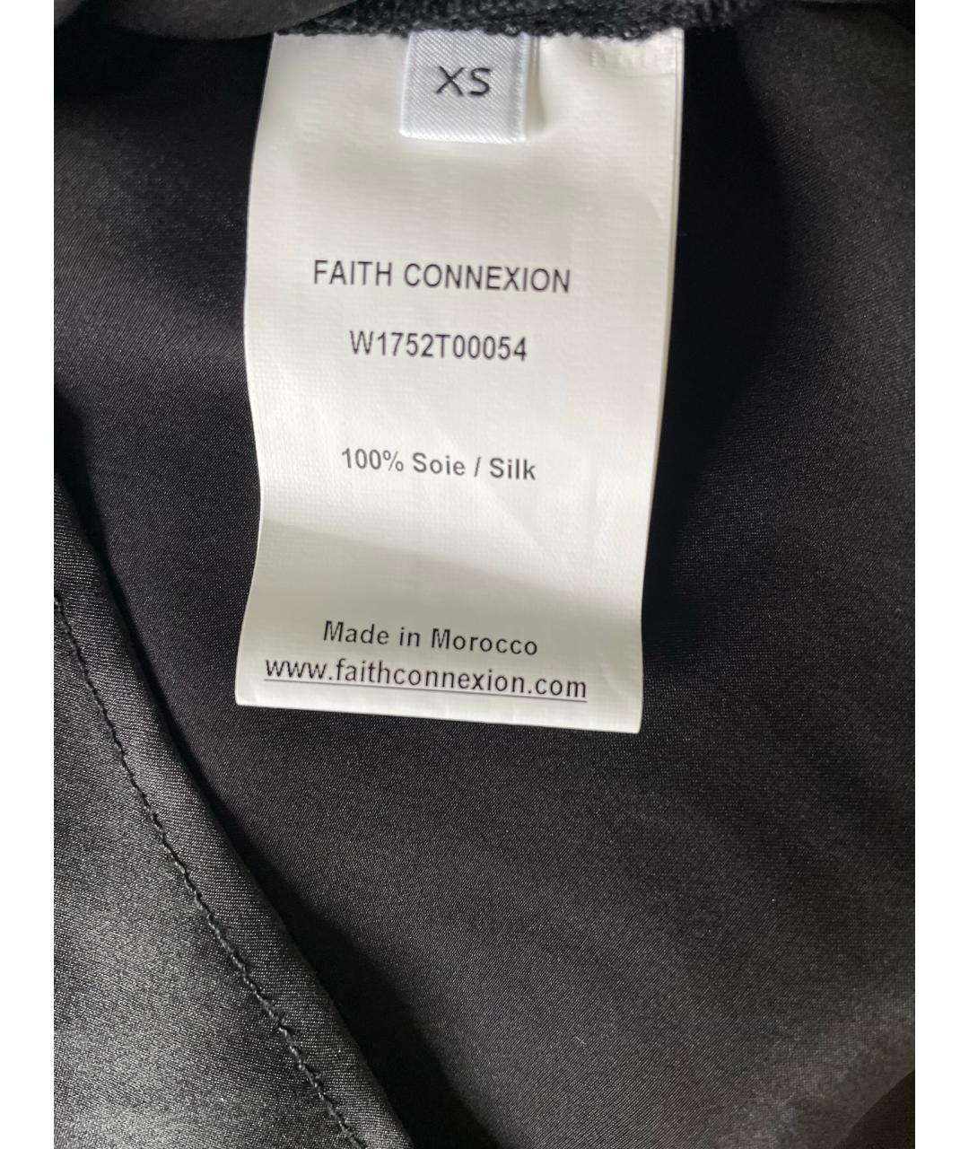 FAITH CONNEXION Черная шелковая блузы, фото 3