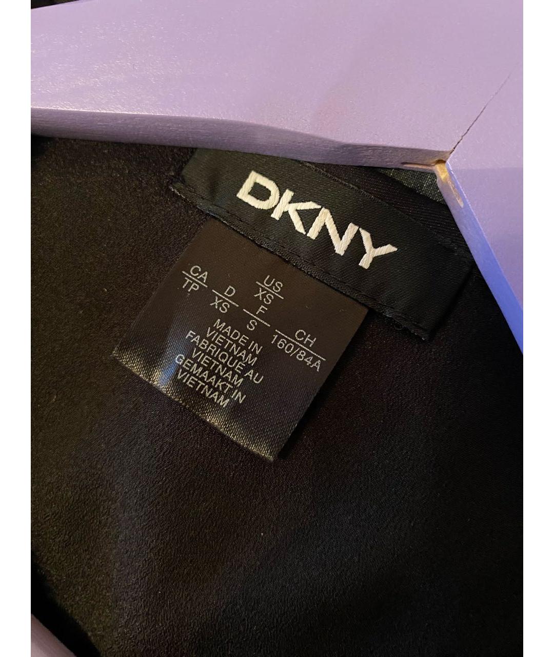 DKNY Черное полиэстеровое повседневное платье, фото 3