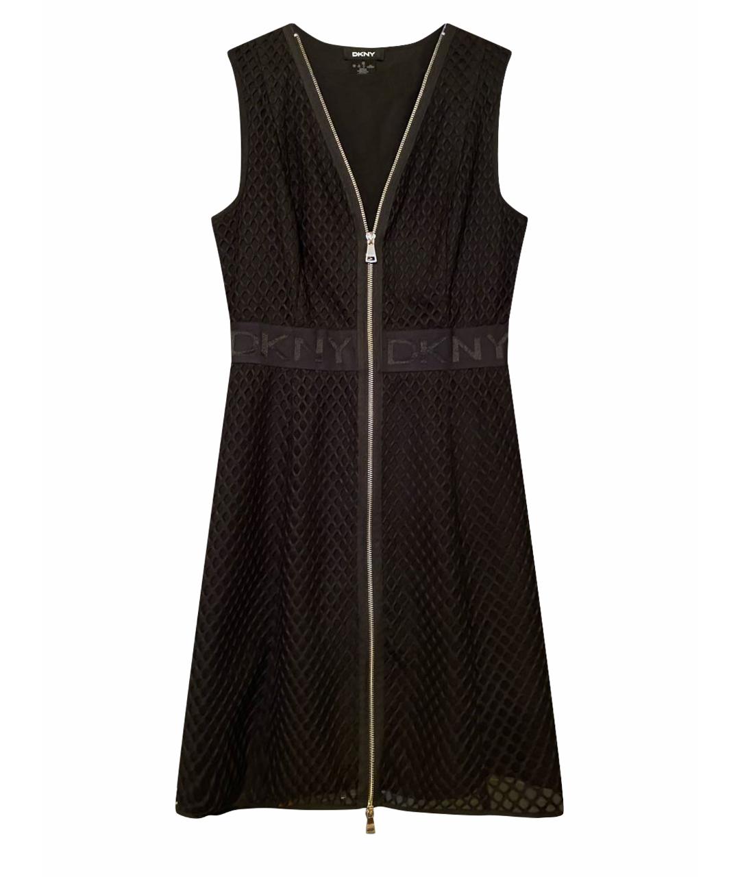DKNY Черное полиэстеровое повседневное платье, фото 1