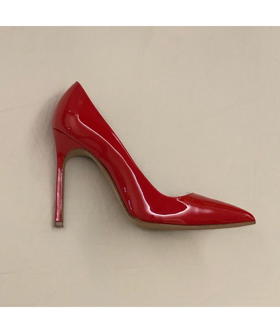 MANOLO BLAHNIK Красные туфли из лакированной кожи, фото 9