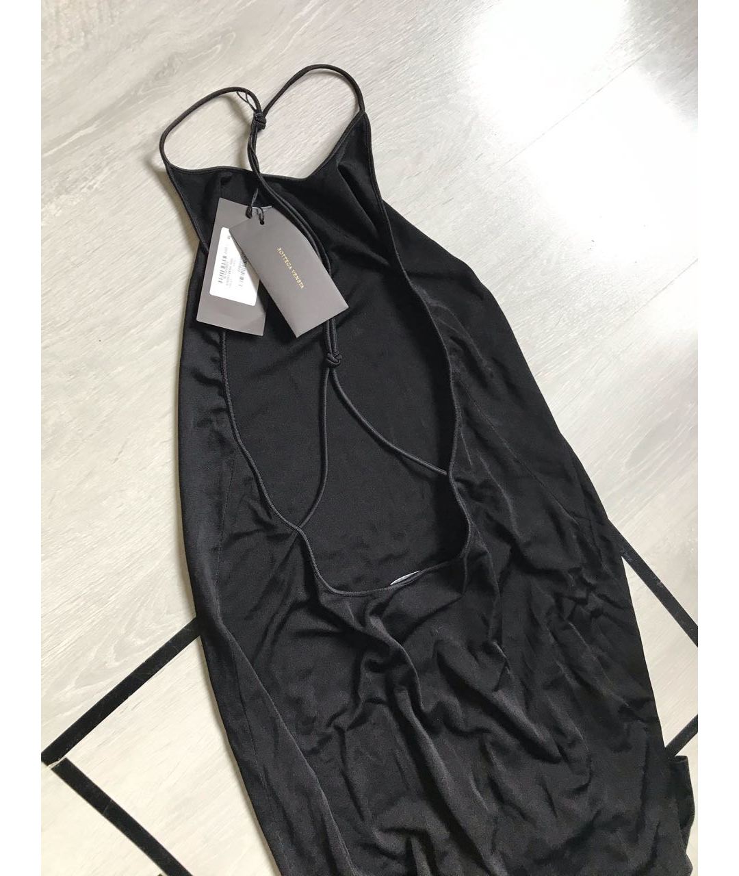 BOTTEGA VENETA Черное вискозное повседневное платье, фото 5