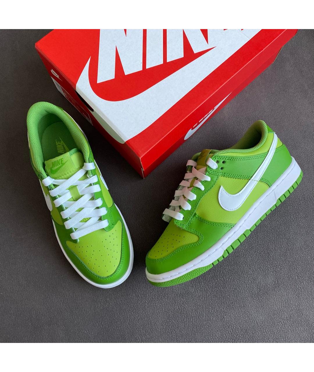 NIKE Зеленые кожаные кроссовки, фото 5