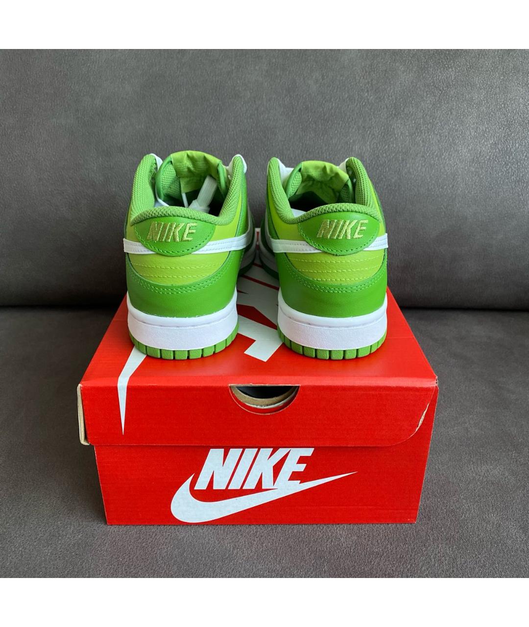 NIKE Зеленые кожаные кроссовки, фото 3