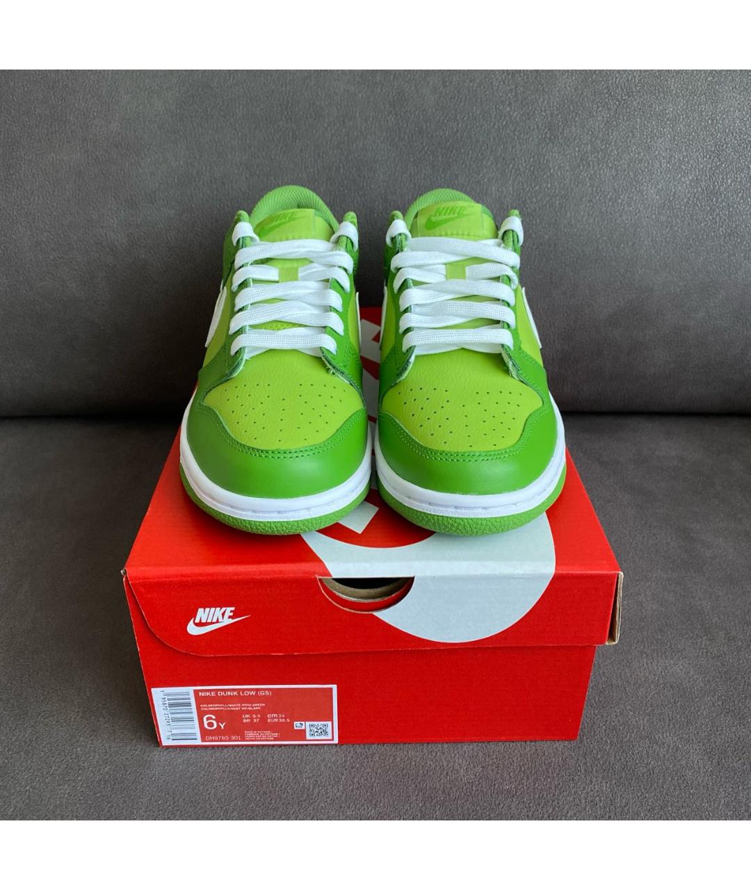 NIKE Зеленые кожаные кроссовки, фото 2