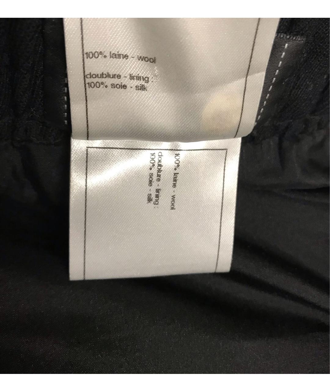 CHANEL PRE-OWNED Черная шерстяная юбка мини, фото 5