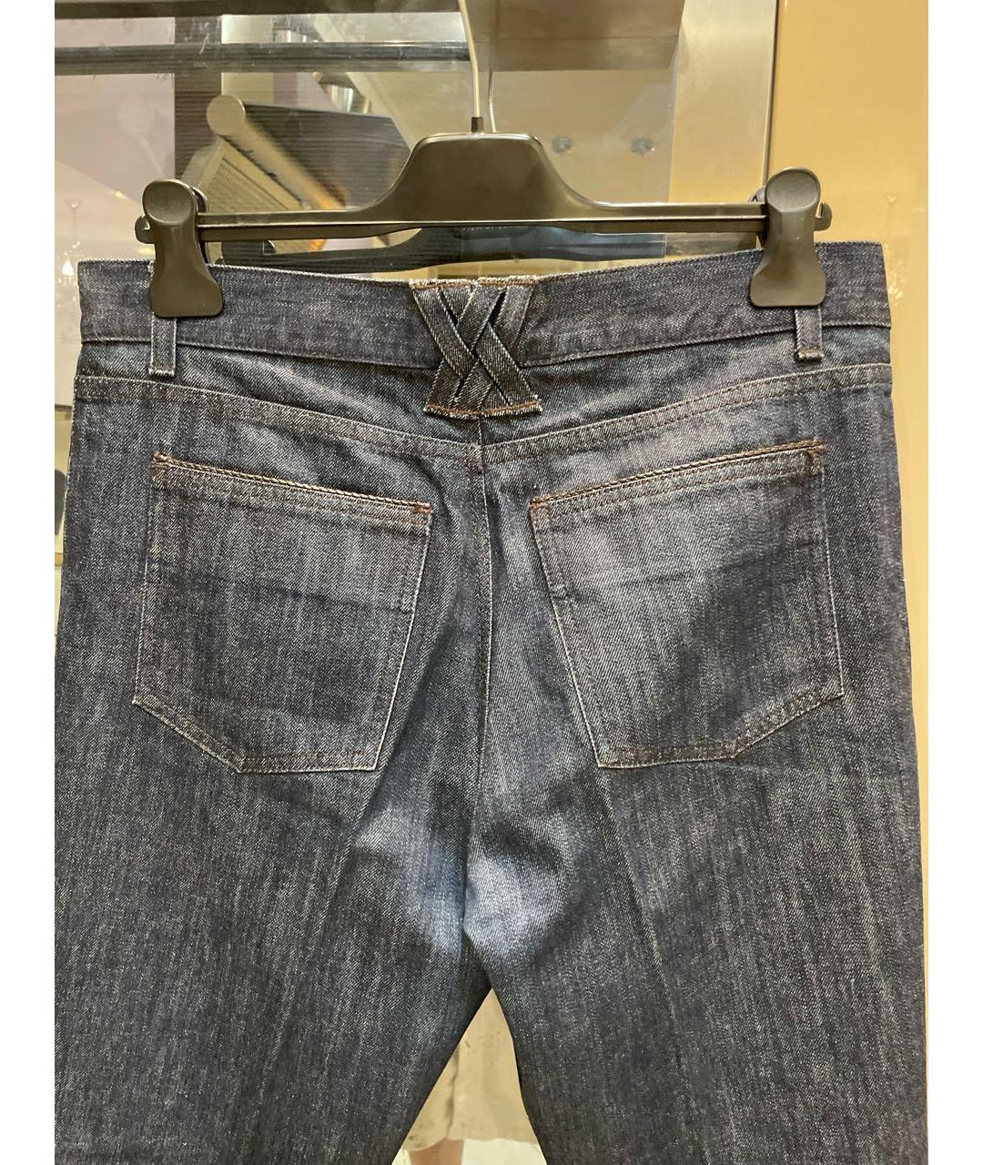 BOTTEGA VENETA Темно-синие хлопковые прямые джинсы, фото 3