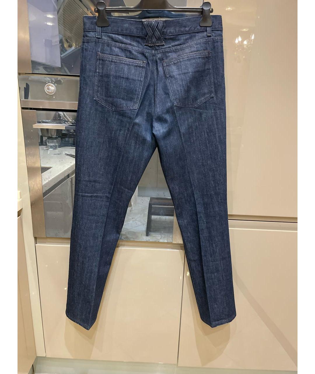 BOTTEGA VENETA Темно-синие хлопковые прямые джинсы, фото 2