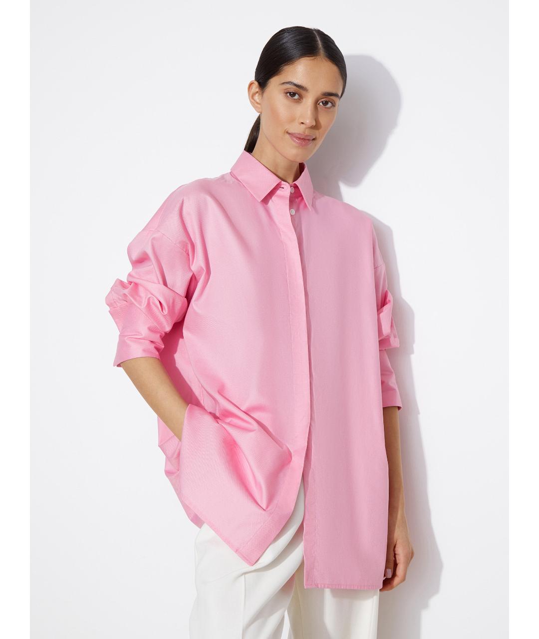 12 STOREEZ Розовая хлопковая рубашка, фото 2