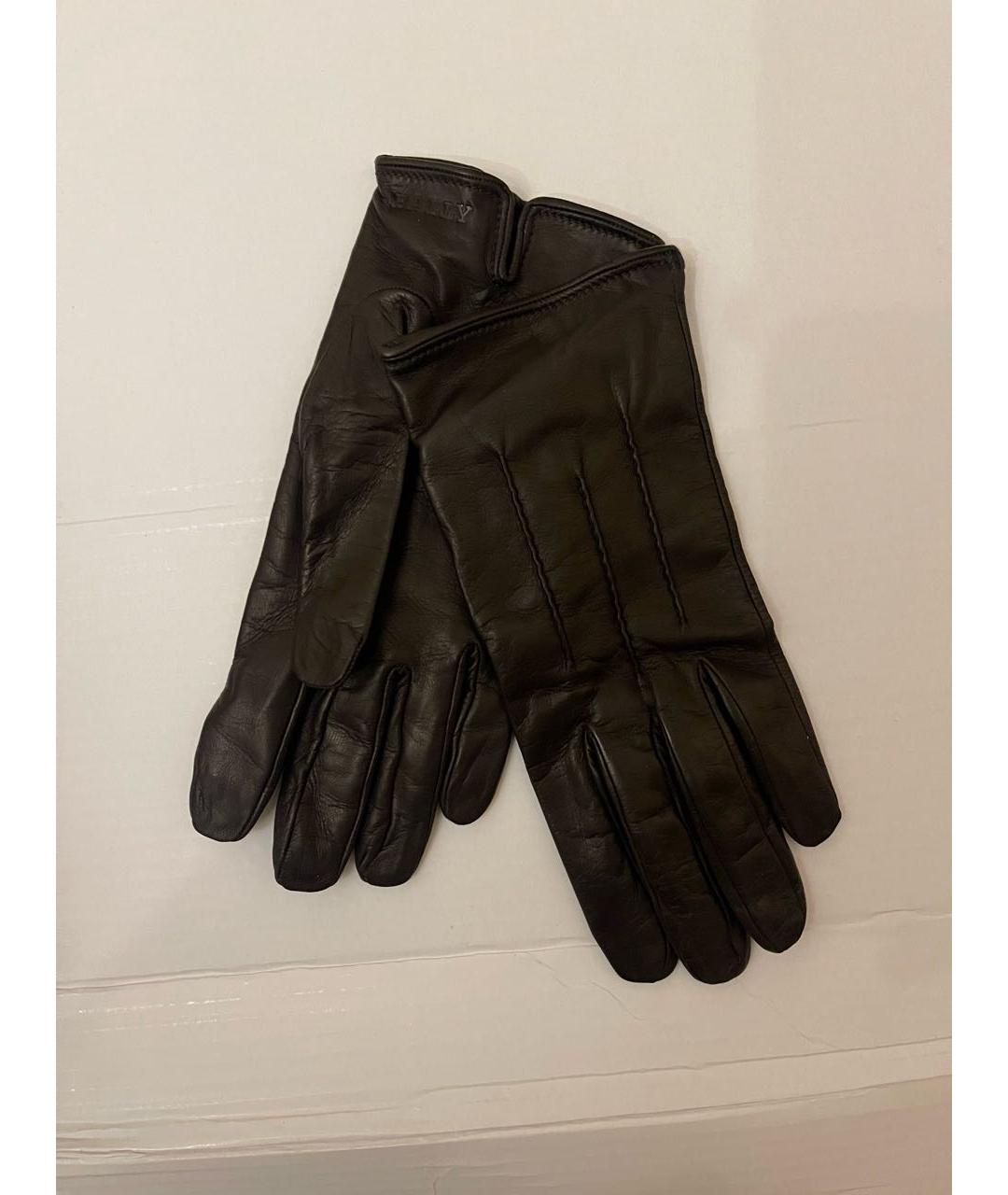 BALLY Коричневые кожаные перчатки, фото 6