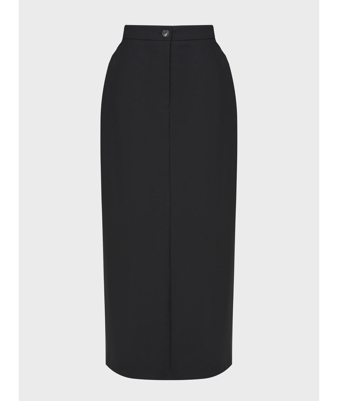 12 STOREEZ Черная полиэстеровая юбка макси, фото 6