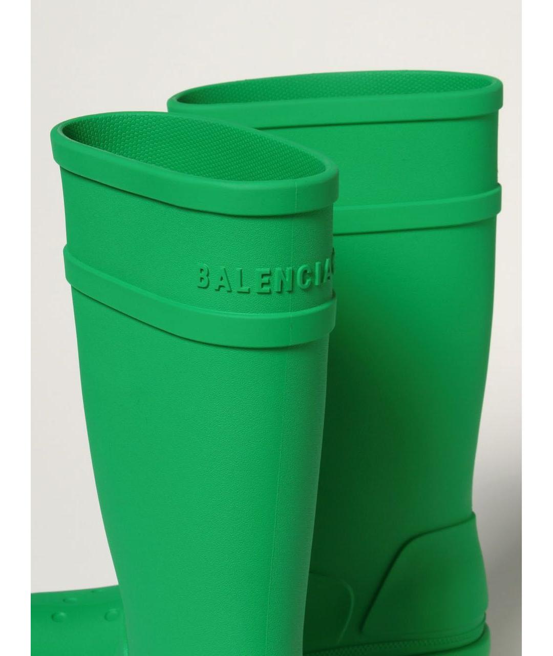 BALENCIAGA Зеленые резиновые сапоги, фото 4